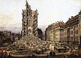 The Ruins of the Old Kreuzkirche in Dresden by Bernardo Bellotto